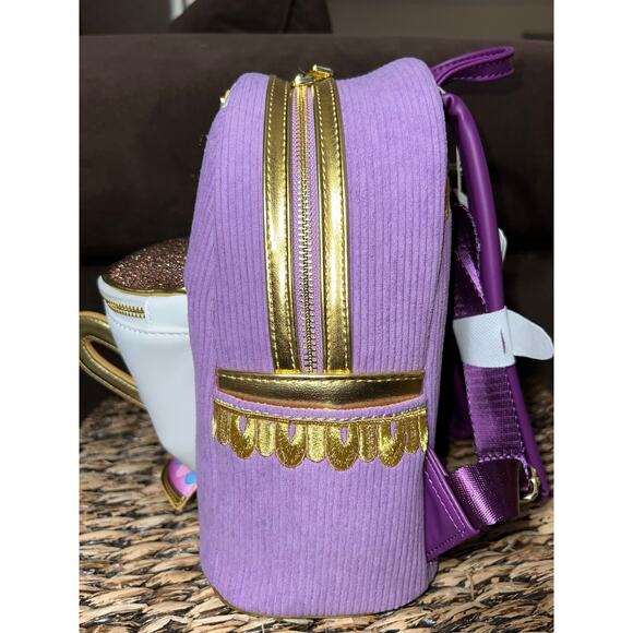 Loungefly Disney Beauty and the Beast Chip Figural Corduroy Mini Backpack - Picture 3 of 8